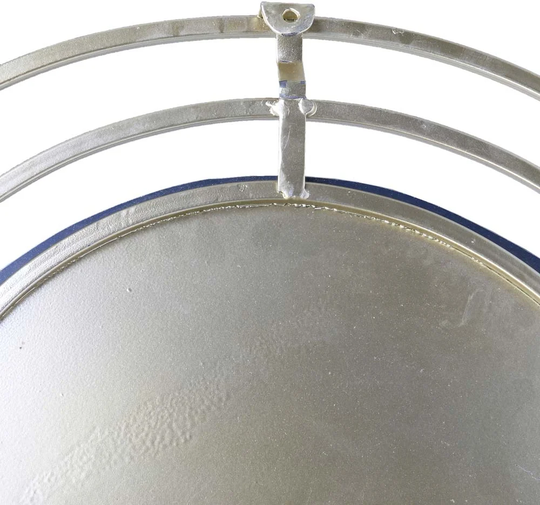 Rheba Oval Metal Framed Wall Mounted Accent Mirror in Gold