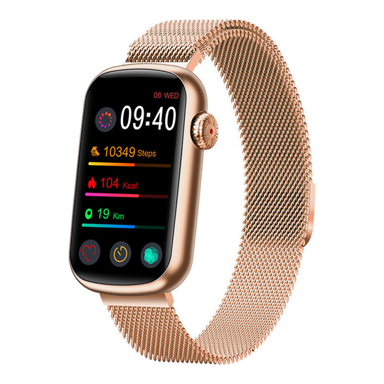 Fitness Tracker, Heart Rate Monitor Blood Pressure Activity Tracker with Blood Oxygen SPO2, IP68 Waterproof, Gold - Muff