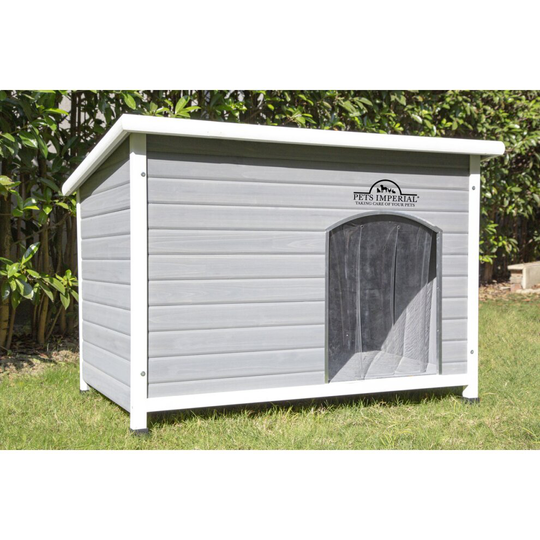 Pets Imperial Grey Extra Large Insulated Wood Norfolk Dog Kennel