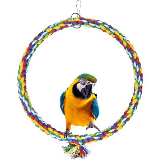 Perle Rare - Bird Swing, Cotton Swing Hanging in the Cage, Bite-Resistant Toys, Sparrow and Small Parakeet to Get Rid of (25cm)