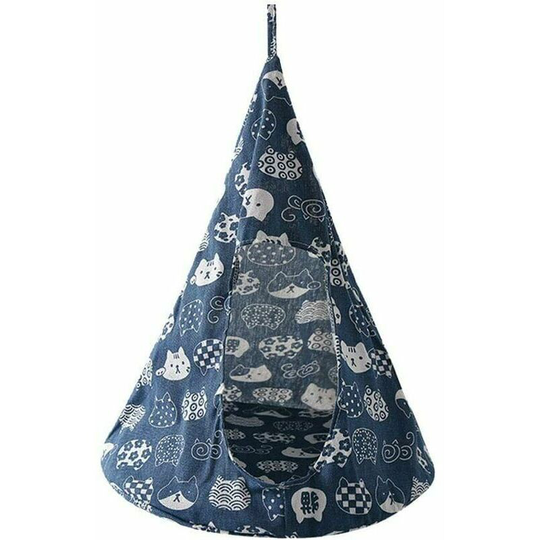 Hanging Bed for Hammocks Detachable Cat Hanging House Conical Hammock Pet Tent for Small Dog Cat - S(With Steel Ring) S'areern