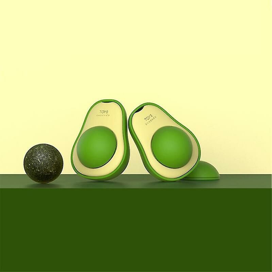 Avocado Catnip Ball Edible Kitty Toy for Cats Licking Teeth Cleaning Dental