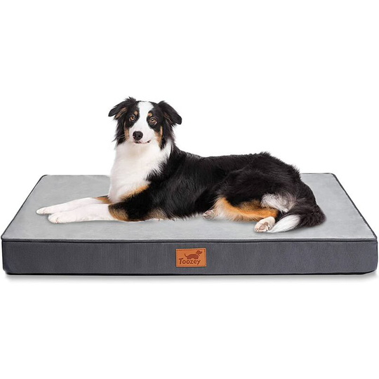 Thsinde - Large / Medium / Small Dog Cushions with Removable Washable Cover, Waterproof Egg Shaped Orthopedic Foam Dog Bed, Breathable Dog Mattress,