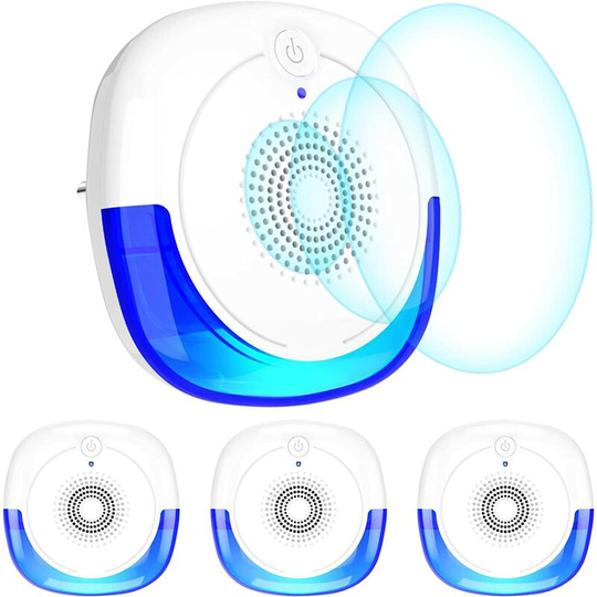 Sun Flowergb - Ultrasonic Repeller Pack of 4, Mosquito Repellent Plug, Electric Indoor Insect Repellent Device, for Mosquitoes, Mice, Cockroaches,