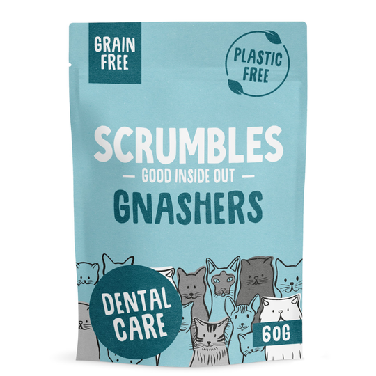 Scrumbles Gnashers Dental Cat Treats - Saver Pack: 8 x 60g
