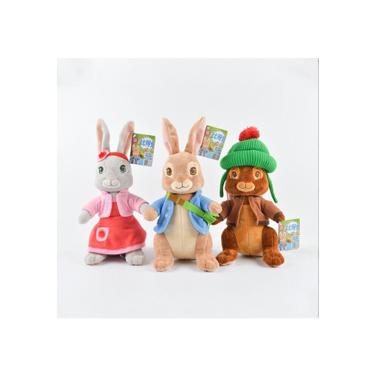 (3Pcs/Set Benjamin+Peter Rabbit+Lili) Peter Rabbit Benjamin Bunny Peter Lily Plush Toy