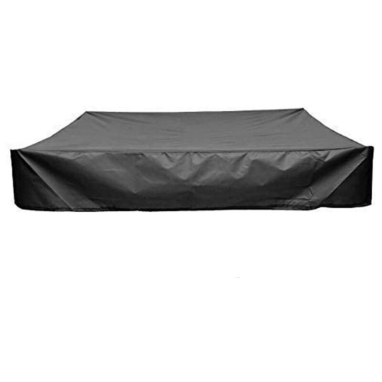 Cord Sand Tray Cover, Square Anti-Dust, Beach Sand Cover, Waterproof, Black (150 * 150cm)