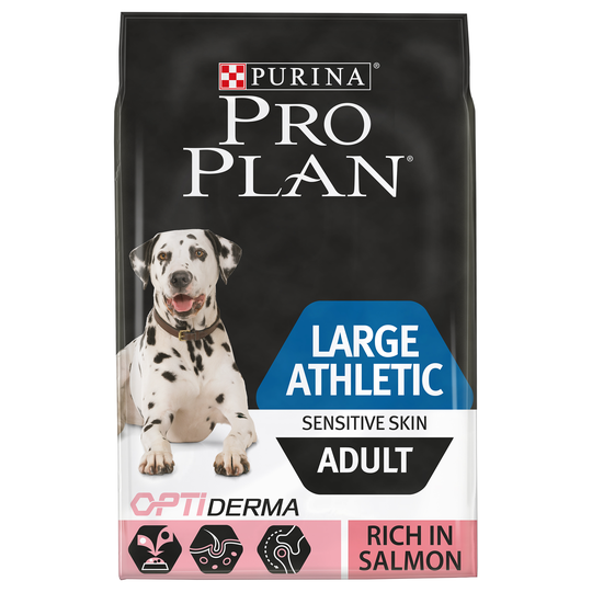 Pro Plan Adult Large Athletic Sensitive Skin OptiDerma - Salmon - Economy Pack: 2 x 14kg