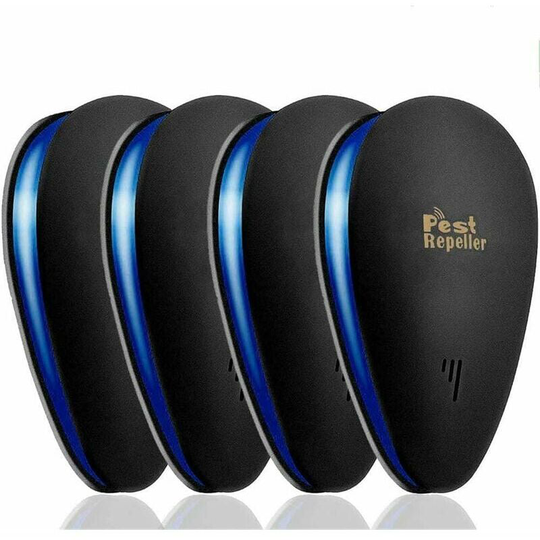Bearsu - Ultrasonic Insect Rodent Repeller, Indoor Electronic Insect Repellent & Ultrasonic Mosquito Repeller Anti Cockroach, Flies, Mosquito - 4 Pack