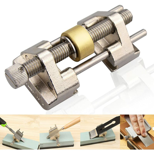 Honed guide, stainless steel side clamping fixed angle honed guide with brass rollers - Muff