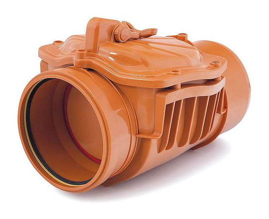 Karmat - 200mm Horizontal Polypropylene Check Non-Return Anti-Flood Valve Backwater Prevented