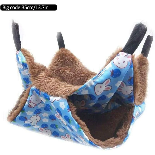 Hammock for Rat, Hamsters, Chinchillas and Squirrels, Hanging Cage for Bed or Baby Nest Plush Warm