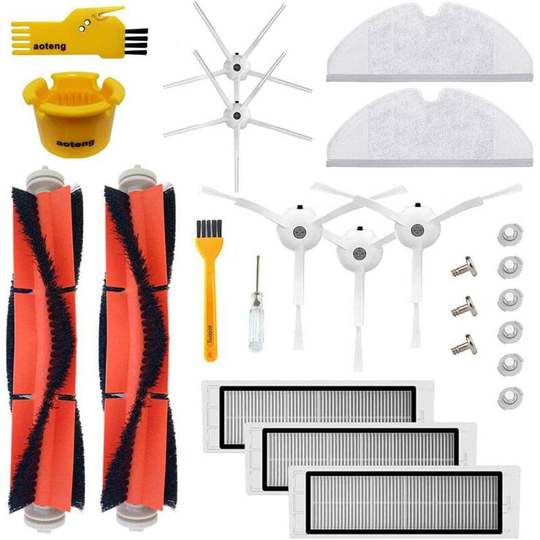 Thsinde - aotengou Replacement Parts for Roborock S7 S7+ T7s T7s Plus Robot Vacuum Cleaner (2 Main Brushes + 4 Filters + 6 Side Brushes + 4 Cloths +