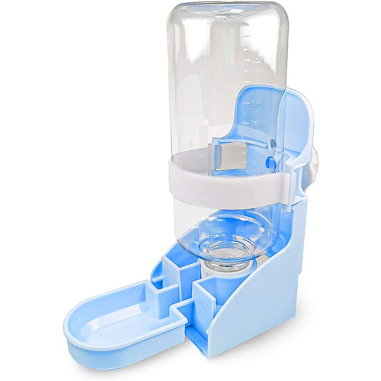 500ml Water Dispenser for Cats and Dogs,Hanging Small Animal Water Dispenser,Automatic Pet Drinking Fountain (Blue)