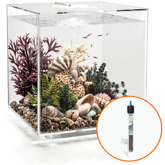 Biorb - cube 60L Aquarium Clear with mcr Lighting and Heater Pack