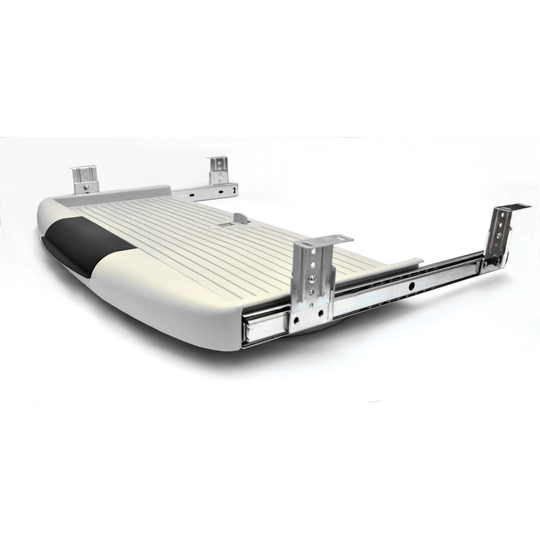 Under desk computer keyboard tray, shelf, sliding drawer complete kit - Grey