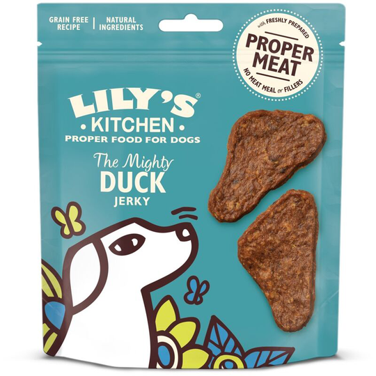 Duck Jerky Dog Treats (70g) (Dark Brown) - Dark Brown - Lilys Kitchen