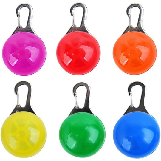 6 Pcs led Collar Light Up Pendant Flashing Safety Collar Flashing Light for Dog Cat Pet Runner Jogger Walker Cyclist