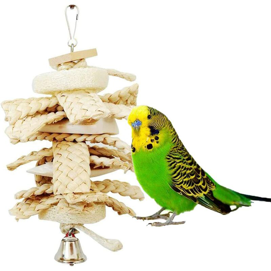Natural Lovela Chew Toy For Bird, Parrot, Ara, Parakeet, Gray Gabon, Cage Accessory