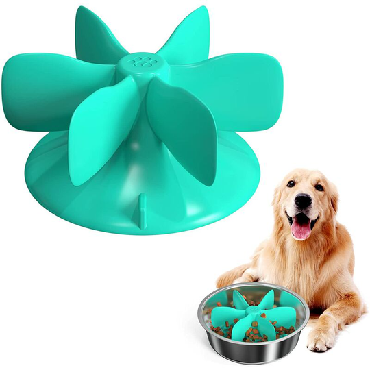 Lifcausal - Spiral Slow Feeder Insert with Strong Suction Cup for Small Medium Large Size Dog Bowl Turning a Dog Bowl or Dog Dish into a Slow Feed