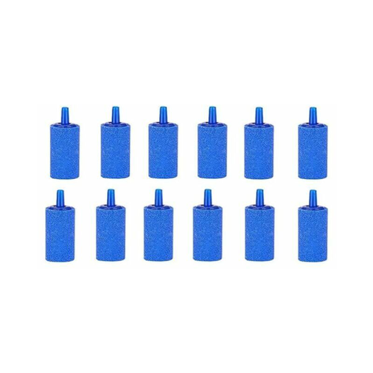 Monly - Cylinder Bubble Diffuser Triumph 12pcs Aquarium Diffuser Pump Air Bubble Aerator Stone Bubble Diffuser Air Stones Aquarium Oxygen Stone Blue