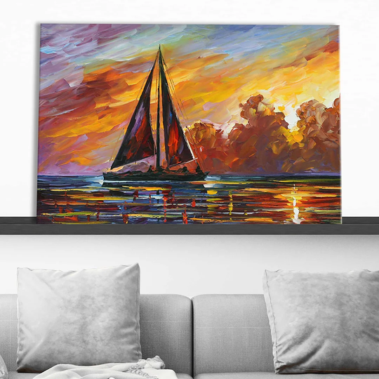 Crimson Clouds by Leonid Afremov - Wrapped Canvas Painting Print
