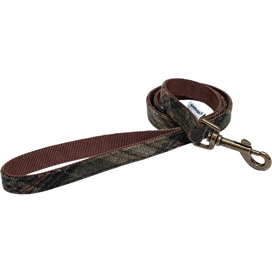Country Checked Dog Lead (1m x 19mm) (Brown) - Brown - Ancol