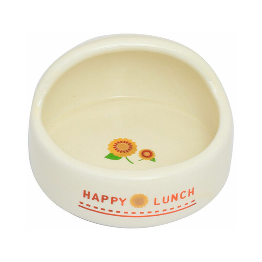 Ceramic non-rolling hamster feeder can be a small pet feeder rabbit hedgehog feeder bowl 2pcs