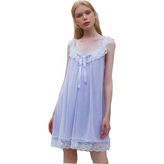 Women's Pajamas Lace Pajamas Victoria Retro Pajamas Casual Pajamas, Light Purple, xl