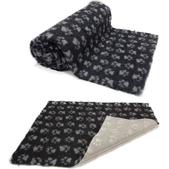 (150cm x 100cm (60'' x 40'')) Charcoal Grey Paws Vet Bedding NON-SLIP ROLL WHELPING FLEECE DOG PUPPY PRO BED