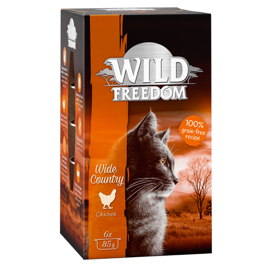 Wild Freedom Adult Trays 6 x 85g - Wide Country - Pure Chicken