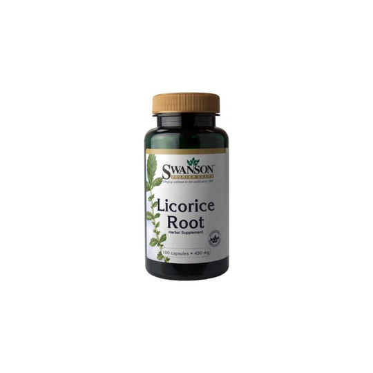 Swanson Premium Licorice Root - 450mg, 100 Capsules