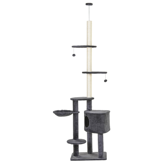PawHut 5-Tier Sisal Multi-Level Cat Tree Tower with Scratching Posts