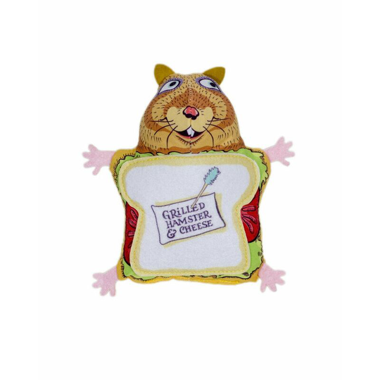 Fuzzu Grilled Hamster & Cheese Cat Toy (One Size) (Brown/White) - Brown/White