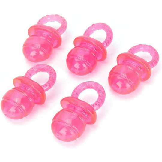 Dog Chew Toys, 5 pcs Puppy Teeth Chew Toys Pacifier Shaped Dog Teeth Training Toys (Pink) Soekavia