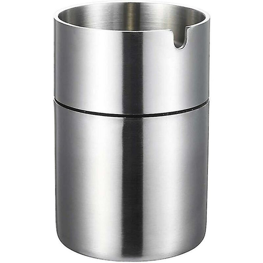 Ashtray, Large Stainless Steel Ashtray, Windproof And Non-slip