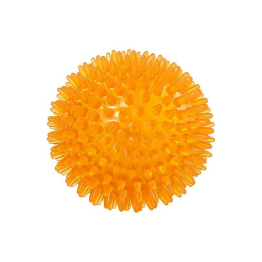 Squeaker Ball Dog Toy Colors will vary tpr Bouncy Floating Teeth Cleaning (Small, Orange)