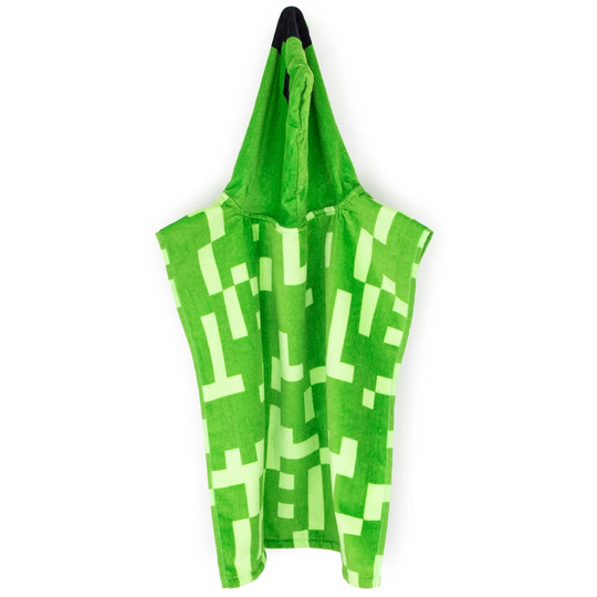 Minecraft 'Creeper' Hooded Poncho Standard 100% Cotton 56x56cm