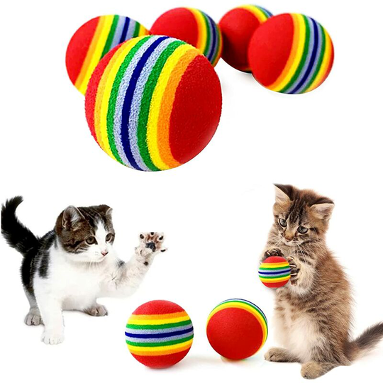 Cat Toy Balls Interactive for Indoor Cats Best Pet Favorite Gift Soft eva Kitten Foam Ball Chase Quiet Playing Sponge Toys Cats Stuff Supplies(50pcs