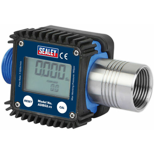 AdBlue Digital Flow Meter - lcd Display - Flow Rate Indication - 1' x 1' bsp
