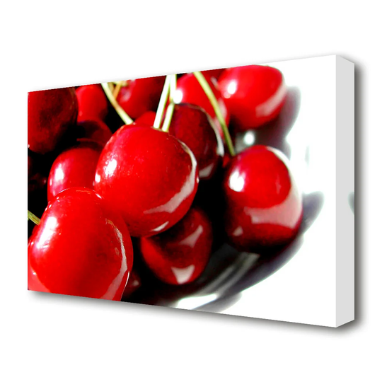 'Red Cherry Treat Kitchen' - Canvas Print Wall Art