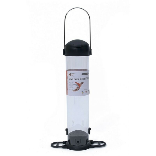 Essential Plus Sunflower Heart Wild Bird Feeder (One Size) (Black/Clear) - Black/Clear - Henry Bell&co