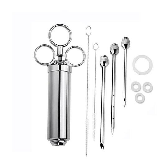 Stainless Steel Turkey Seasoning Syringe Turkey Seasoning Needles Two Needles Three Needles 2oz Kitchen