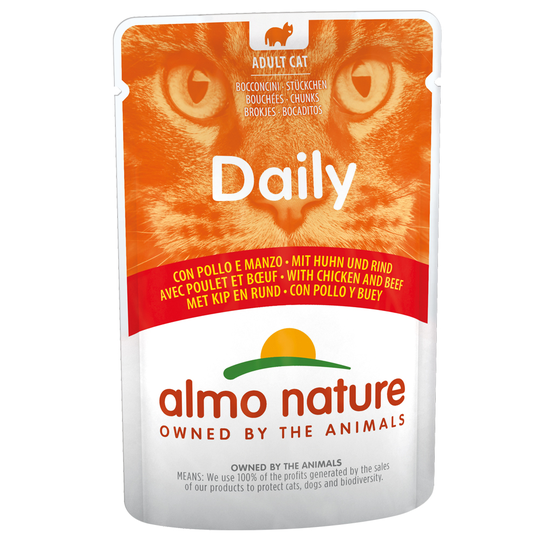 Almo Nature Daily Menu Pouches 70g - Chicken & Beef (6 x 70g)
