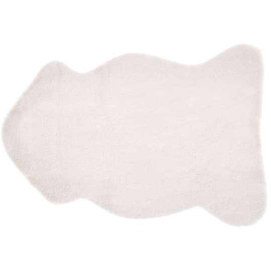 Area Rug White Decor Faux Fur Rabbit Living Room Bedroom Modern Undara - White