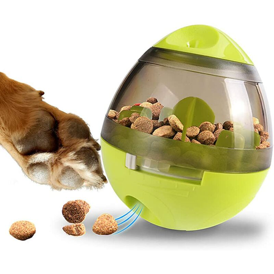 Dog Treat Dispenser Toy (Large) - Treat Dispenser / Interactive Toys / iq Treat Ball for Slow Feeding (Green) for Small and Medium Dogs and Cats