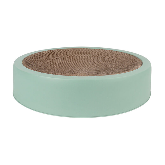 Pet Supplies, Round Corrugated Cat Scratching Board, Cat Scratching Toy, Scratch Resistant Cat Litter (Green)