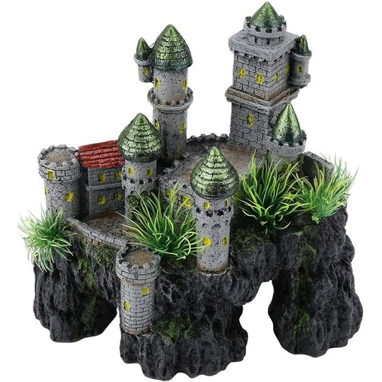 Aquarium Decoration Marine Fish Tank Ornament Resin House Hide Castle Cave Decor