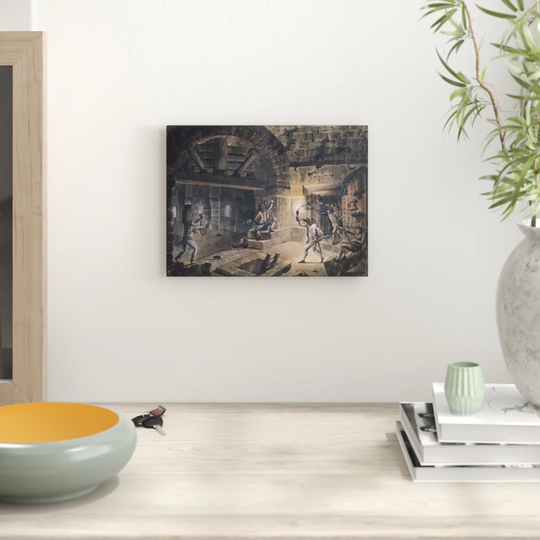 View of a Cell in the Bastille at the Moment of Releasing Prisoners on 14Th July - Painting Print