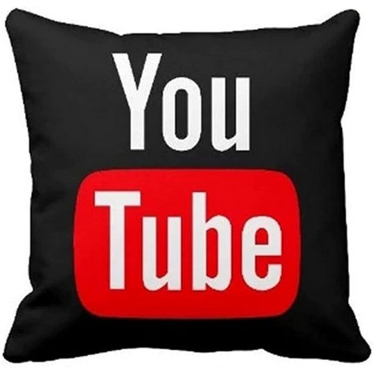 (YouTube) Modern Cushion Covers, Social Media Icons Throw Pillow Case 18 X 18 inches for Home Sofa Bed Couch, Apps Logo Decorative Pillowcases